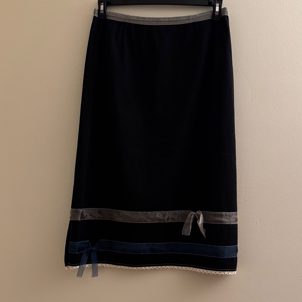 Neesh By D.A.R. Anthropologie Organza Ribbon Bow Skirt